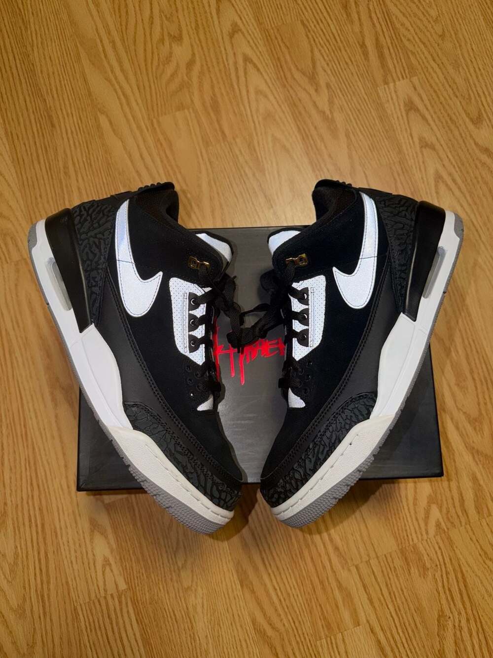 Jordan 3 Retro Tinker Black Cement Gold CK4348 007‼️SHIP NEXT DAY‼️SZ 12M CLEAN